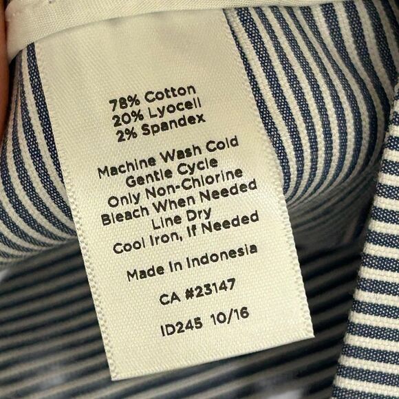 2 Talbots Women's Ankle Pants size 14 Chatham Stripe Heritage Pattern Office - Picture 10 of 11